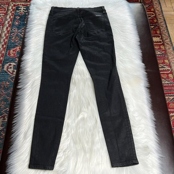 Hudson Black Coated Natalie Skinny Jeans - Picture 7 of 8